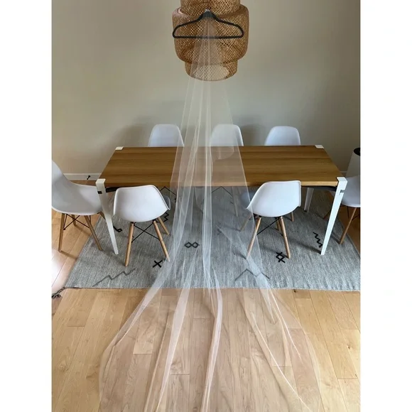 Tania Marias Audrey Minimalist Chapel Wedding Veil - Picture 13 of 15